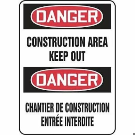 BILINGUAL SAFETY SIGN  FRENCH 20 In  FBMCRT011VA